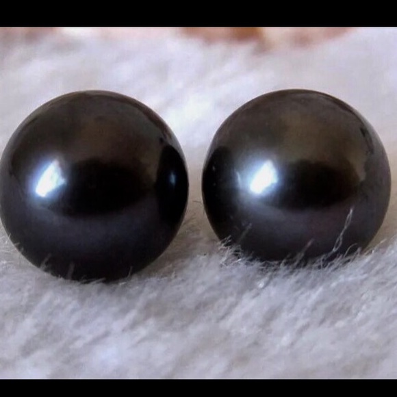 classic pair of 10-11mm south sea round white pearl stud earring 925s(sp